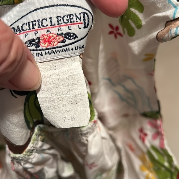 Pacific Legend Apparel Girls Hawaiian Hula Girl Print Dress Size 7-8 - Picture 6 of 8